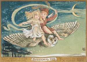 Owl Flight, Christmas card